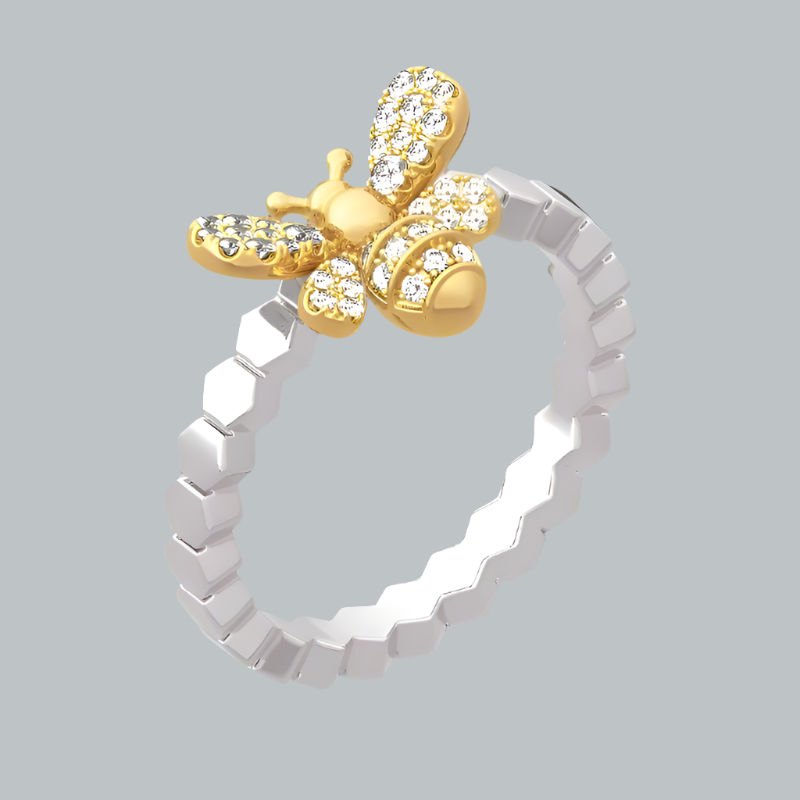 Gold and Silver Bee Ring-What About Noah