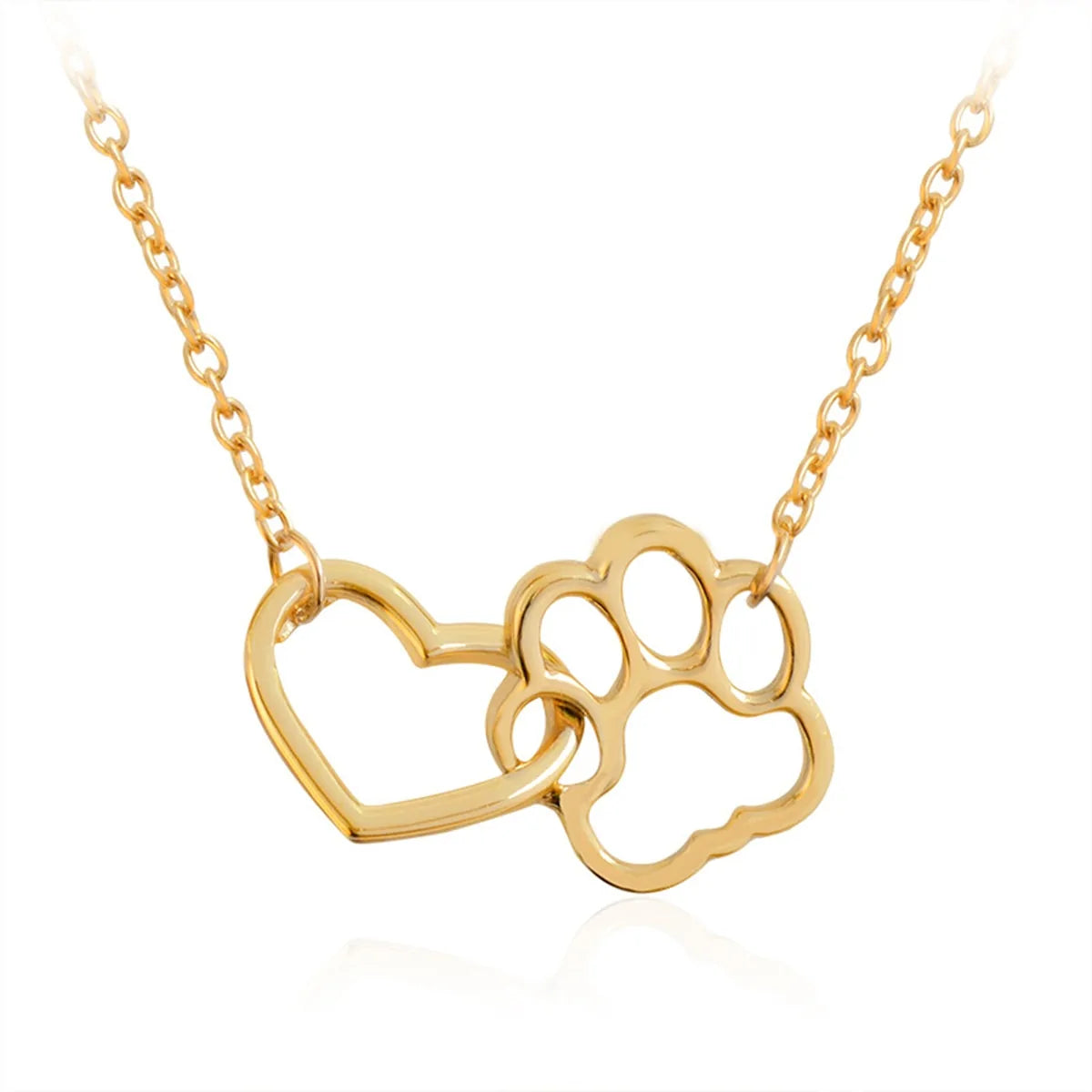 Heart and Paw Footprint Necklace-What About Noah