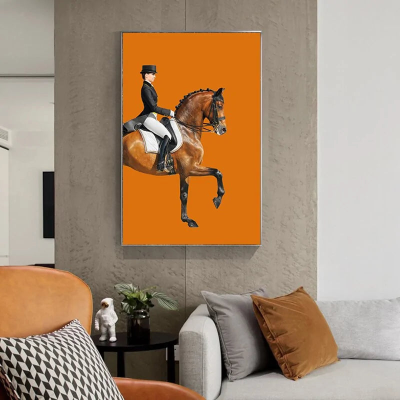 Horse and Rider Abstract Painting-What About Noah