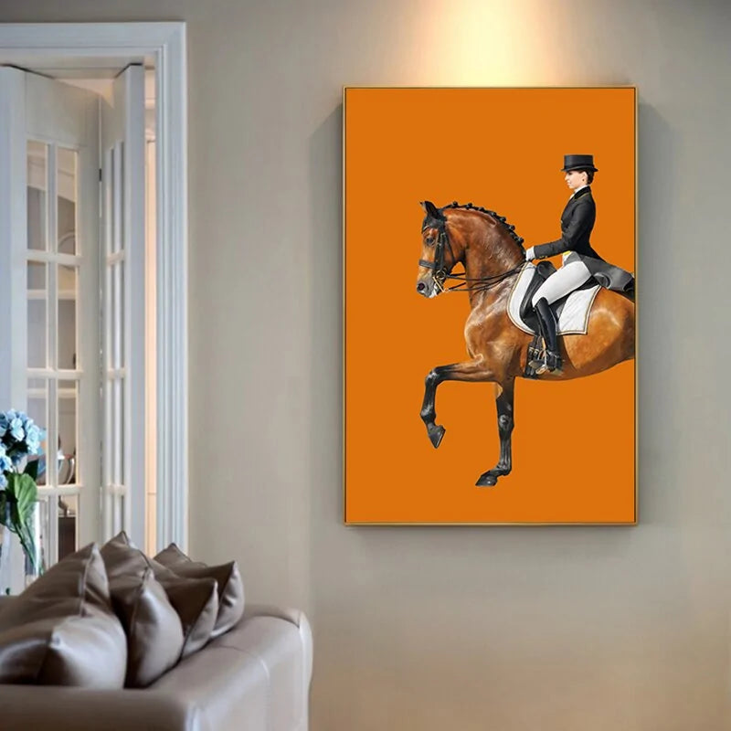 Horse and Rider Abstract Painting-What About Noah