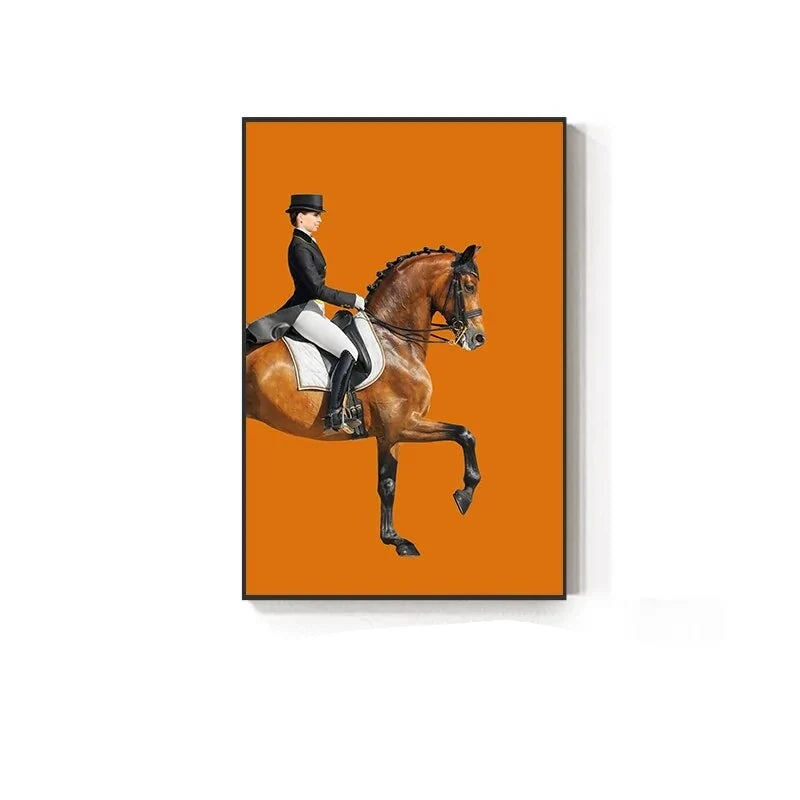 Horse and Rider Abstract Painting-What About Noah