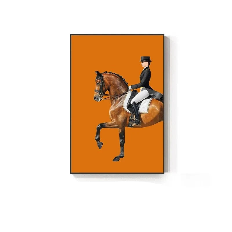 Horse and Rider Abstract Painting-What About Noah