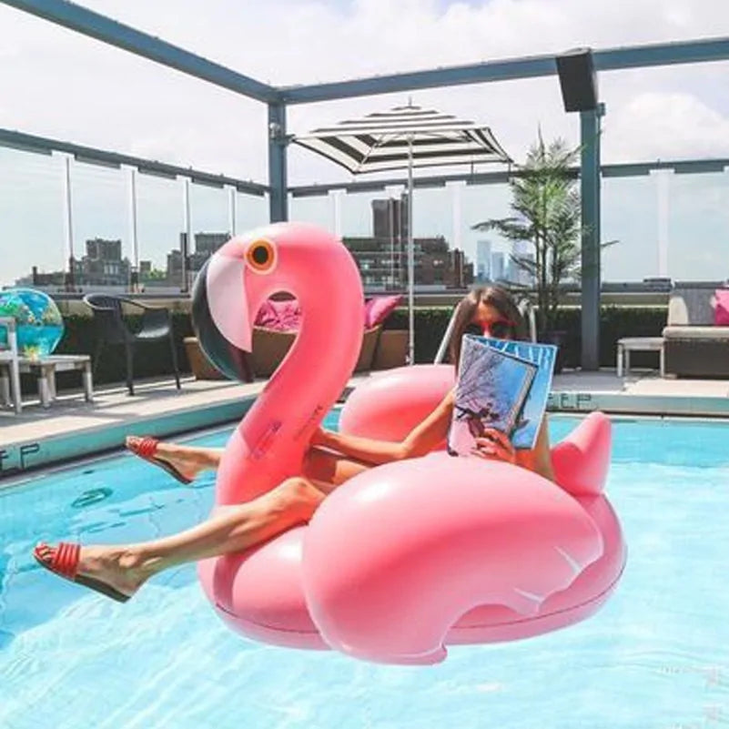 Inflatable Flamingo Swimming Pool Float-What About Noah