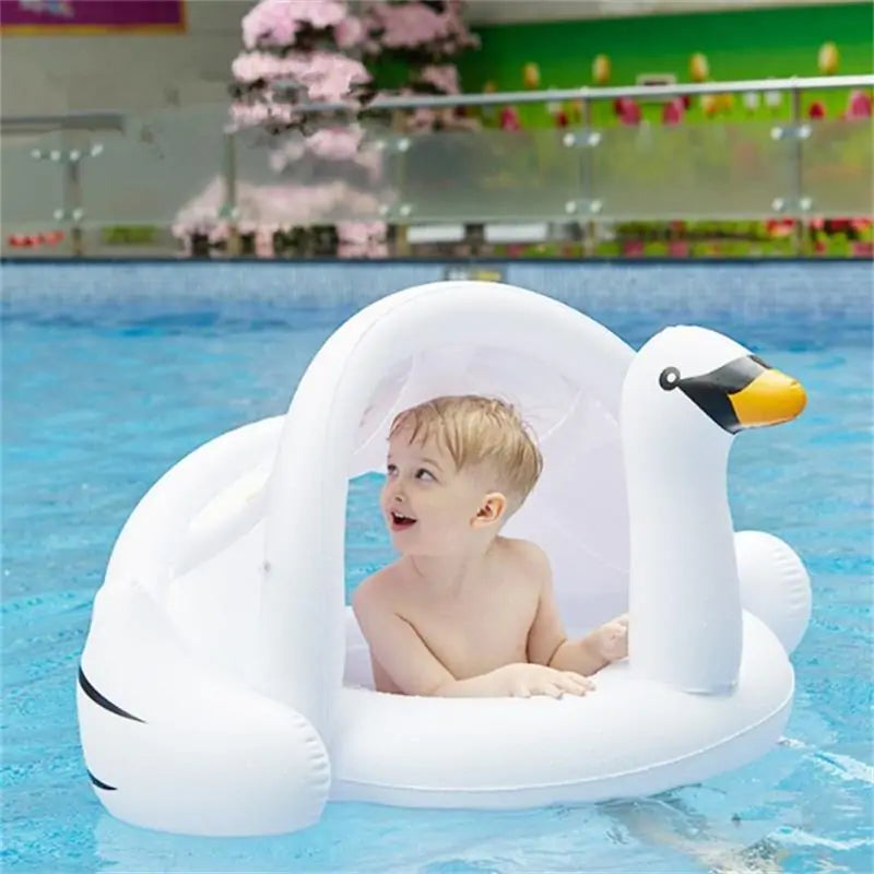 Inflatable Swan Swimming Pool Float-What About Noah