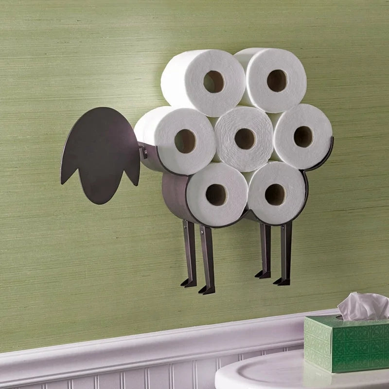 Iron Sheep Toilet Paper Holder-What About Noah