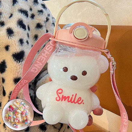 Kawaii Bear Water Bottle-What About Noah