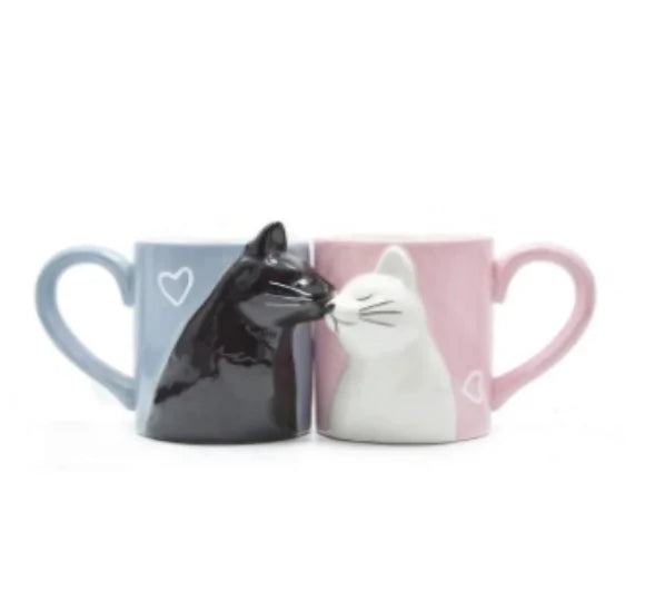 Kissing Cat Mugs-What About Noah