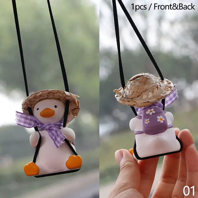 Knit Cap Duck Car Pendant-What About Noah