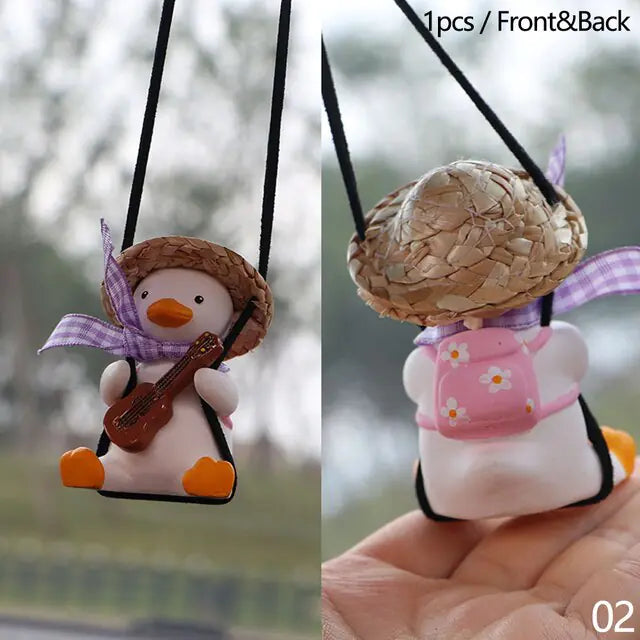 Knit Cap Duck Car Pendant-What About Noah