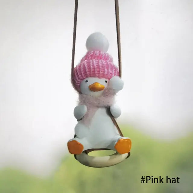 Knit Cap Duck Car Pendant-What About Noah