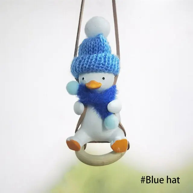 Knit Cap Duck Car Pendant-What About Noah