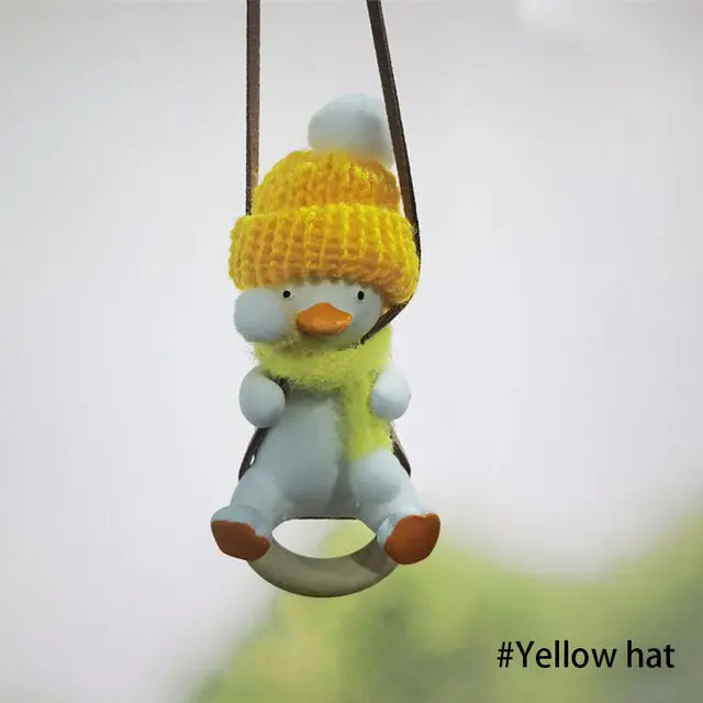 Knit Cap Duck Car Pendant-What About Noah