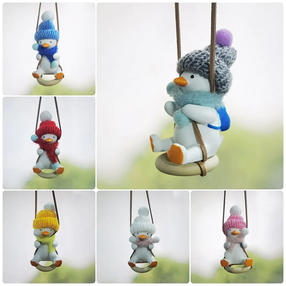 Knit Cap Duck Car Pendant-What About Noah