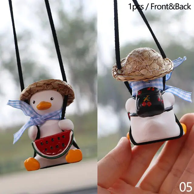 Knit Cap Duck Car Pendant-What About Noah