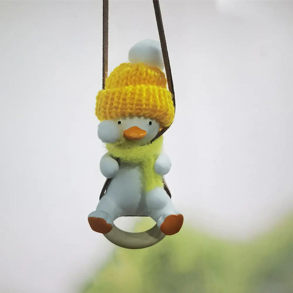 Knit Cap Duck Car Pendant-What About Noah