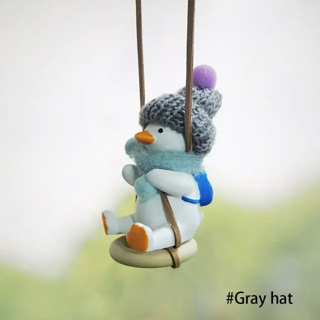 Knit Cap Duck Car Pendant-What About Noah