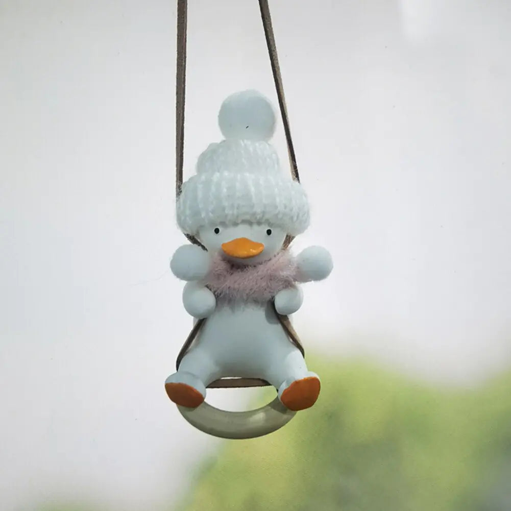 Knit Cap Duck Car Pendant-What About Noah