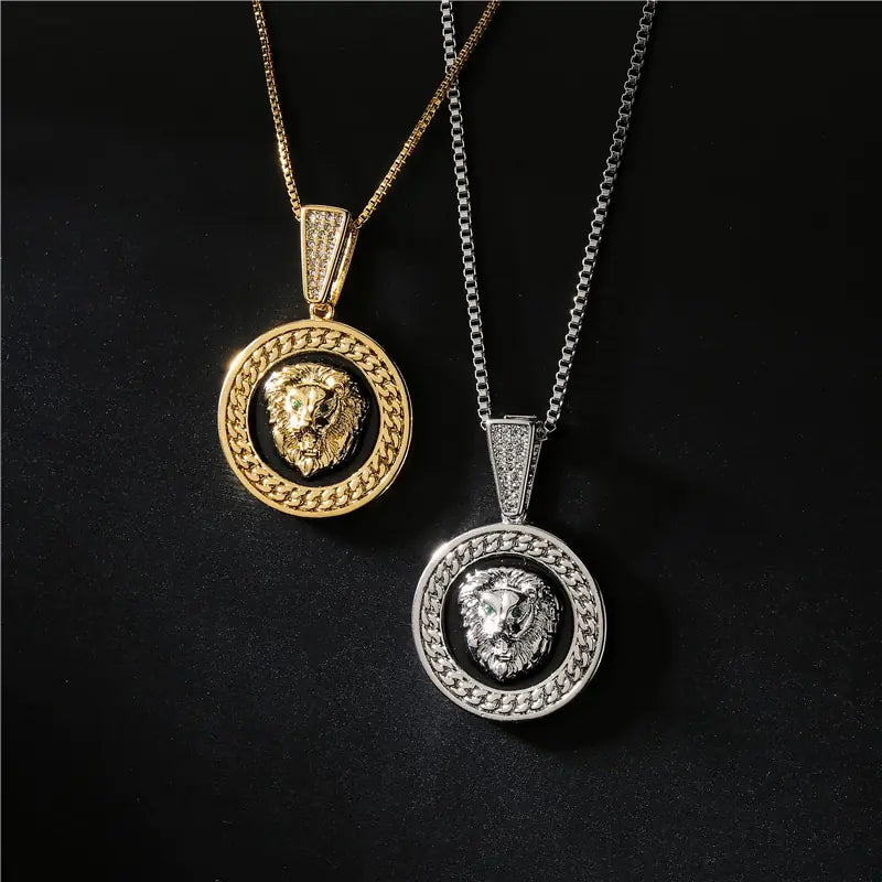 Lion Head Pendant Necklace-What About Noah