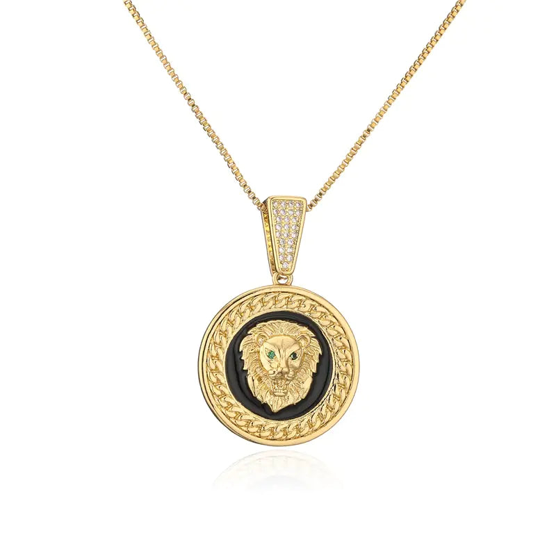 Lion Head Pendant Necklace-What About Noah