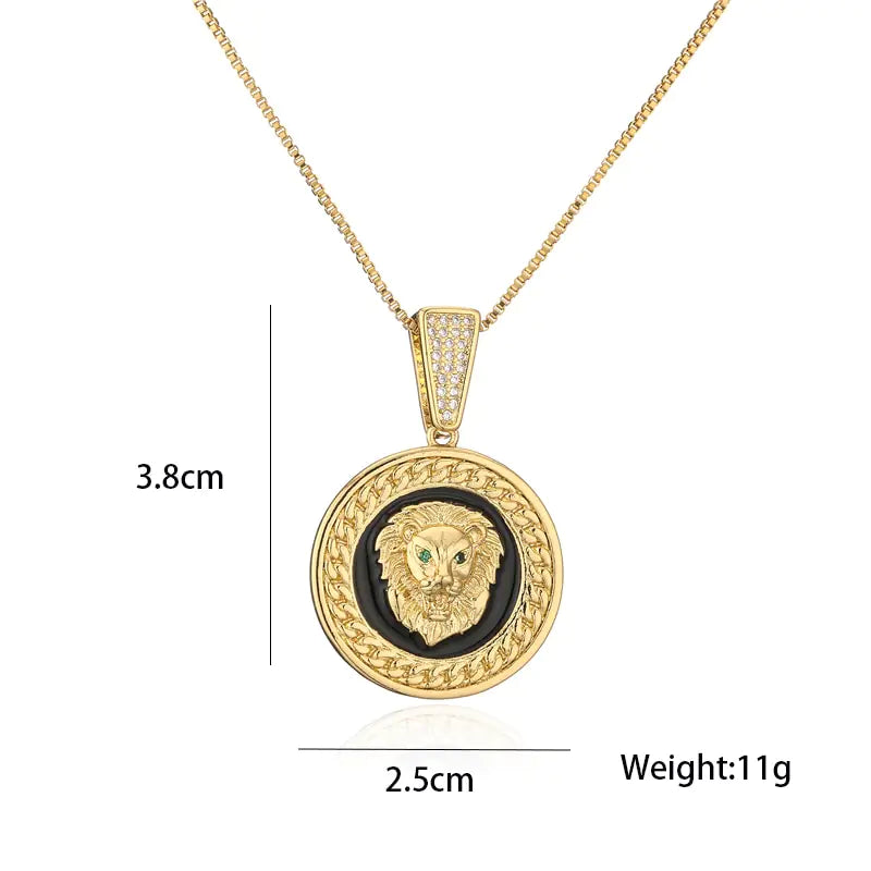 Lion Head Pendant Necklace-What About Noah