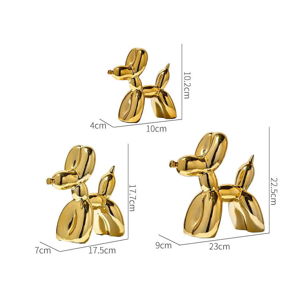 Metallic Balloon Dog Figurines-What About Noah