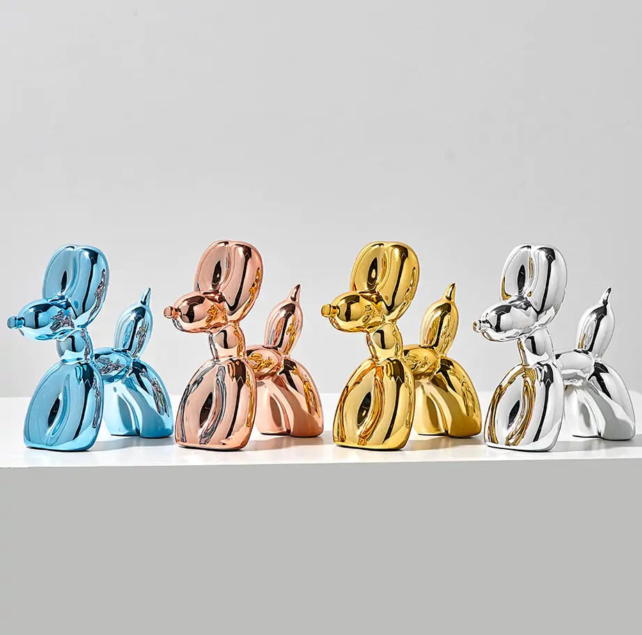 Metallic Balloon Dog Figurines-What About Noah