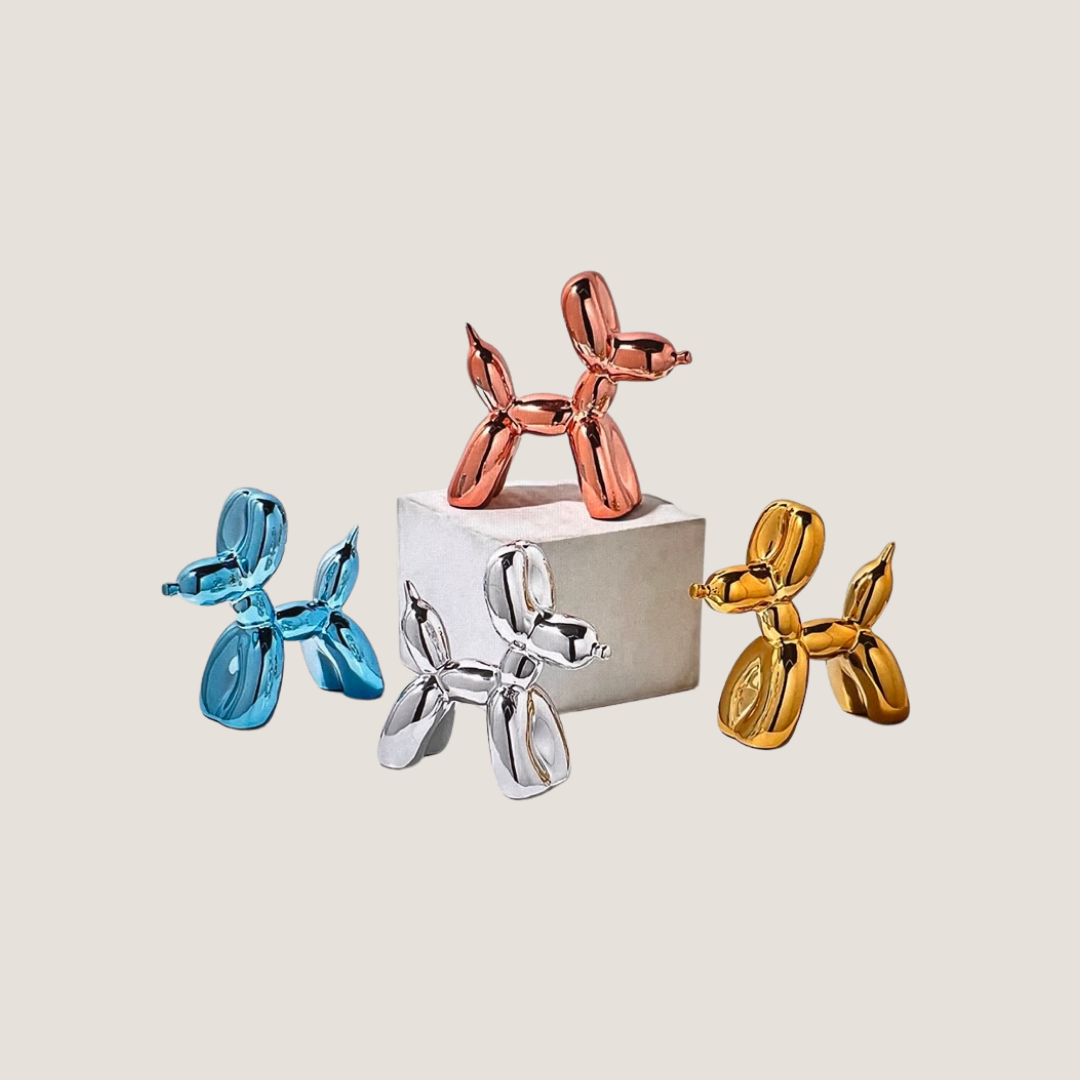 Metallic Balloon Dog Figurines-What About Noah