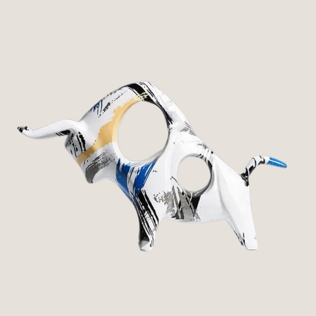 Modern Art Graffiti Bull Figurines-What About Noah