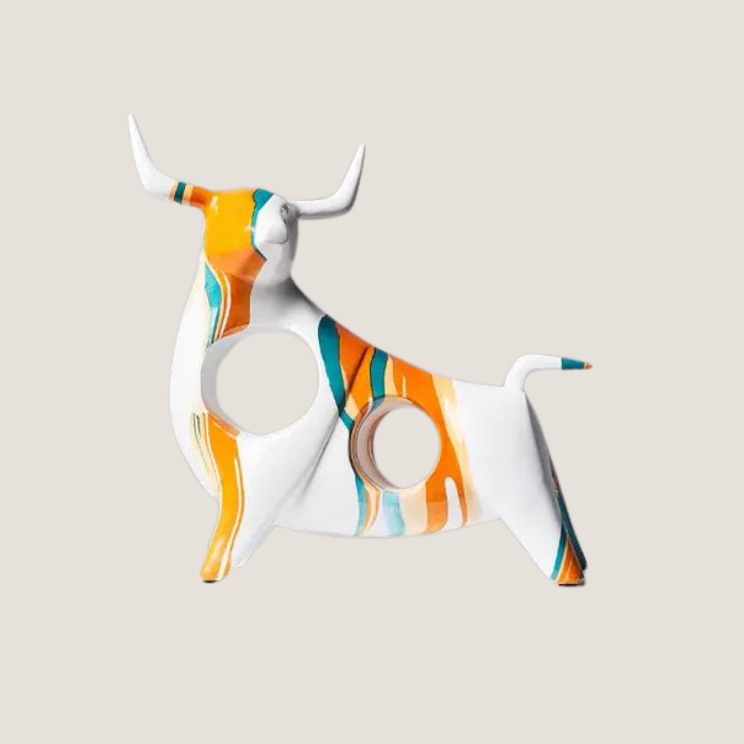 Modern Art Graffiti Bull Figurines-What About Noah