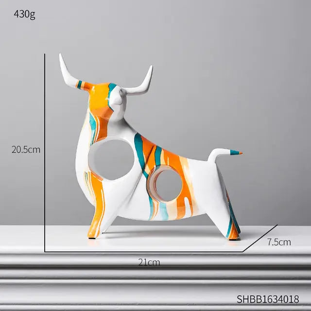 Modern Art Graffiti Bull Figurines-What About Noah