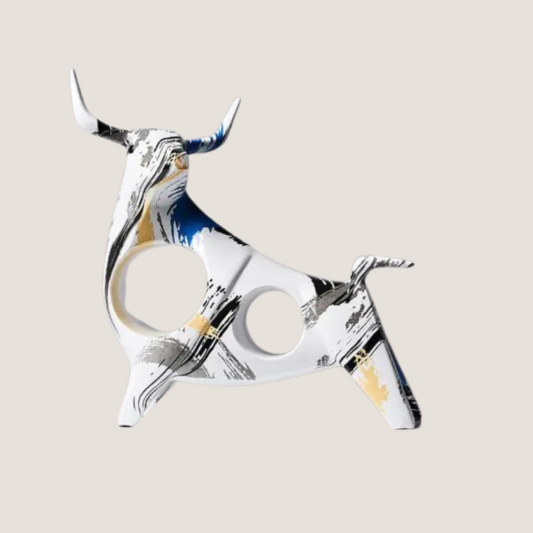 Modern Art Graffiti Bull Figurines-What About Noah