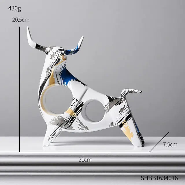 Modern Art Graffiti Bull Figurines-What About Noah