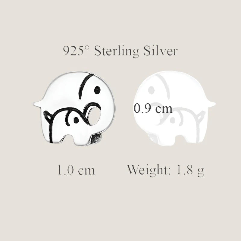 Mom & Child Sterling Silver Elephant Stud Earrings-What About Noah