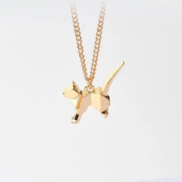 Origami Cat Necklace-What About Noah