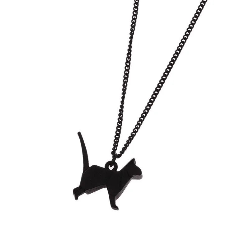 Origami Cat Necklace-What About Noah