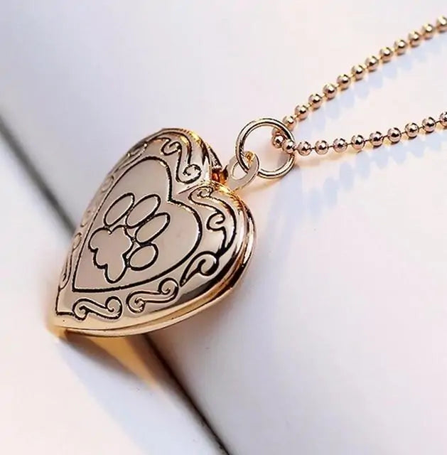 Paw Print Heart Locket-What About Noah