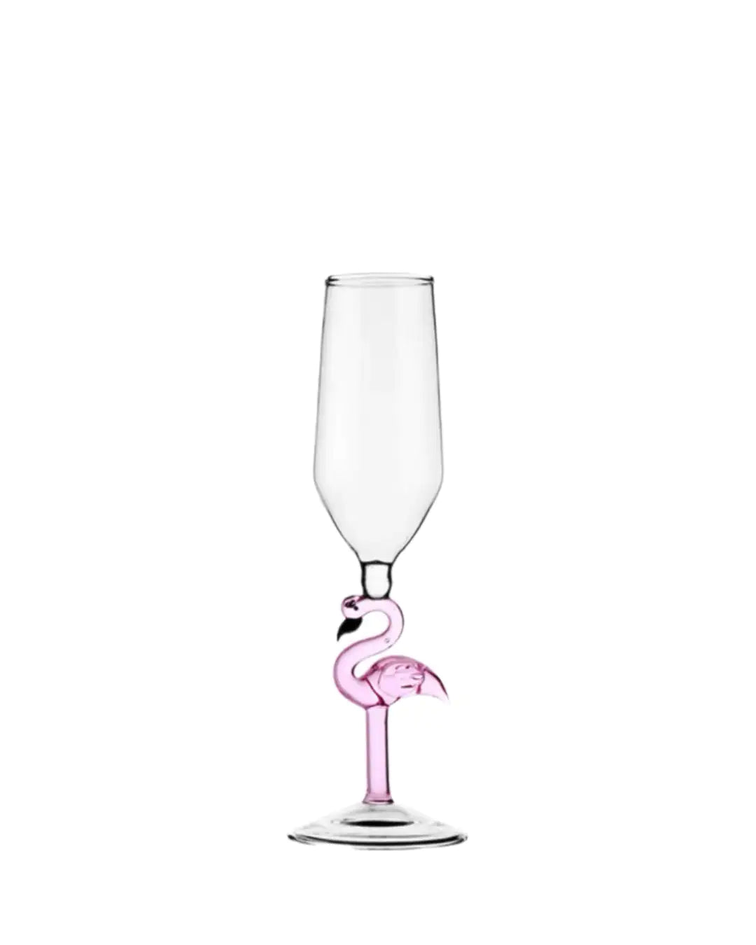 Pink Flamingo Champagne Glass-What About Noah