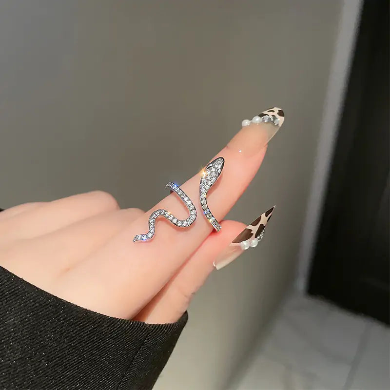 Punk Dazzling Snake Ring-What About Noah