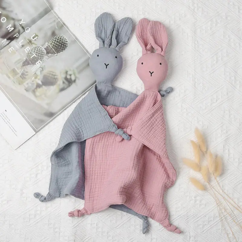 Rabbit Cotton Muslin Baby Blanket-What About Noah