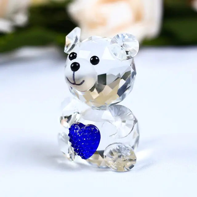 Romantic Bear Crystal Figurine-What About Noah