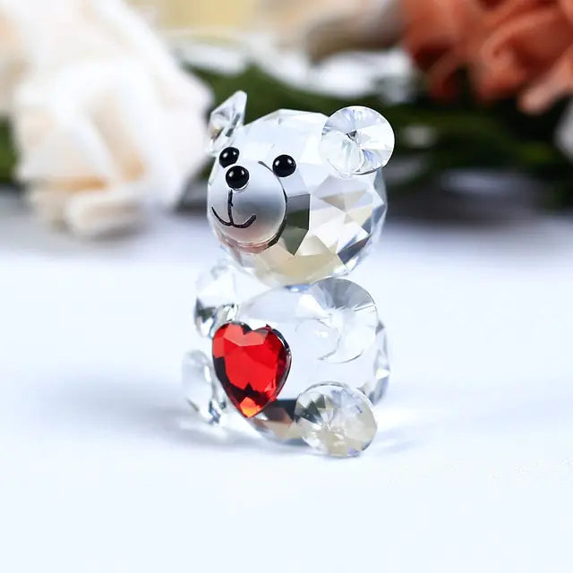 Romantic Bear Crystal Figurine-What About Noah