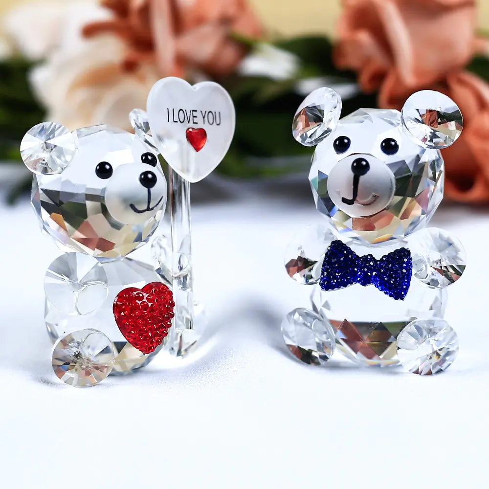 Romantic Bear Crystal Figurine-What About Noah