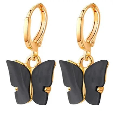 Small Butterfly Drop Earrings-What About Noah