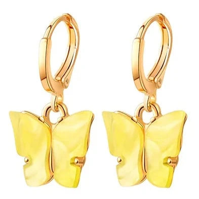 Small Butterfly Drop Earrings-What About Noah