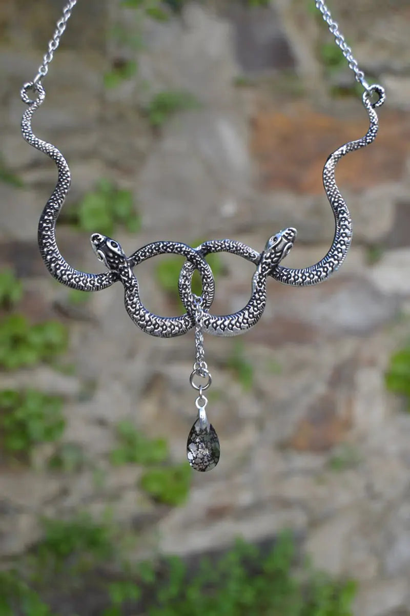 Snake Necklace With Crystal-What About Noah