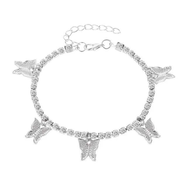 Sparkle Butterfly Anklet-What About Noah