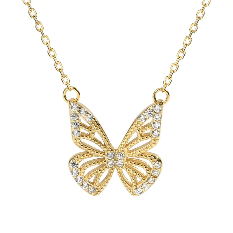 Sparkle Butterfly Necklace-What About Noah