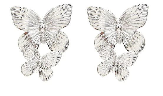 Stacked Butterfly Earrings-What About Noah