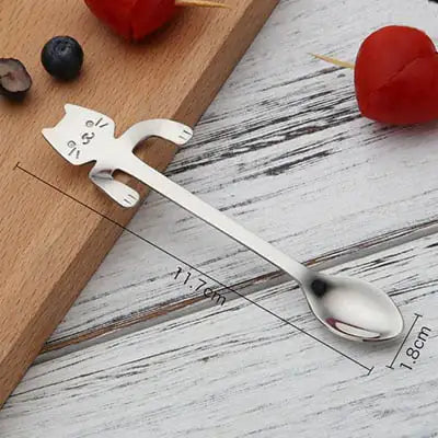 Stainless Steel Cat Teaspoon-What About Noah