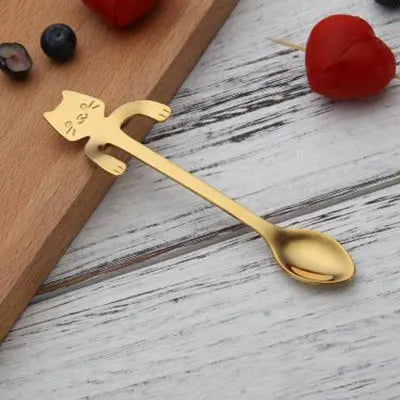 Stainless Steel Cat Teaspoon-What About Noah